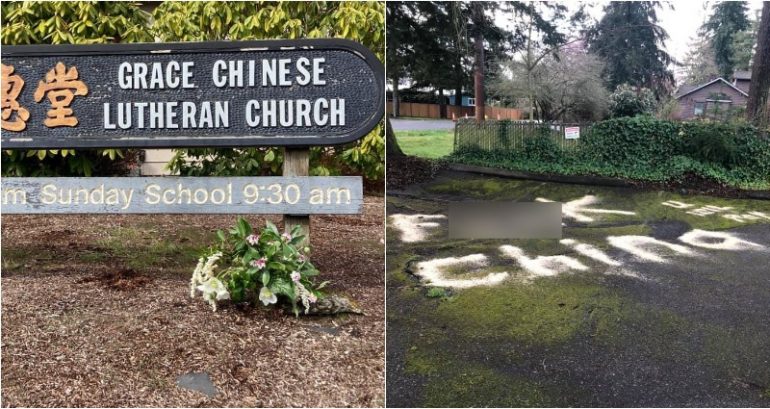 ‘F— China’ and Other Hate Speech Left Near Multiple Seattle Churches