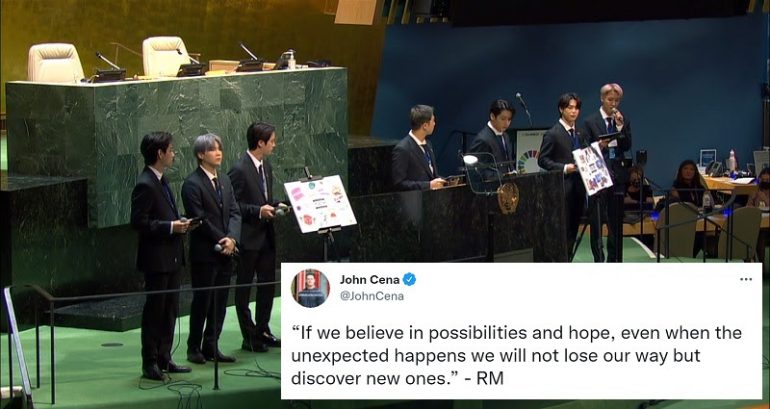 John Cena cements his status as a BTS super ARMY by tweeting quote from RM’s UN speech