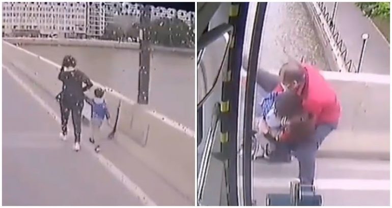 Viral TikTok shows the harrowing moment a Chinese bus driver saves a suicidal mother and her son