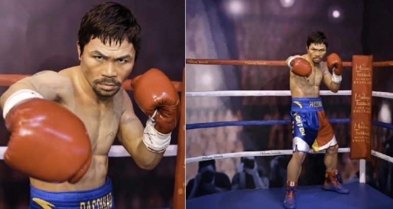 Boxing icon Manny Pacquiao’s brand new wax figure at Madame Tussauds is scarily accurate