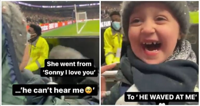 ‘Sonny, I love you!’: 4-year-old beams with happiness after Son Heung-min waves at her before game