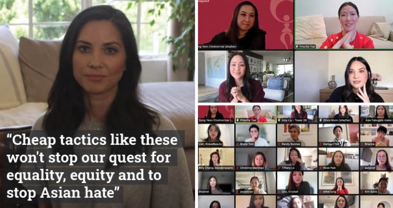 ‘Cowardly and unconscionable’: Olivia Munn and Asian American women speak out after racist Zoombombing
