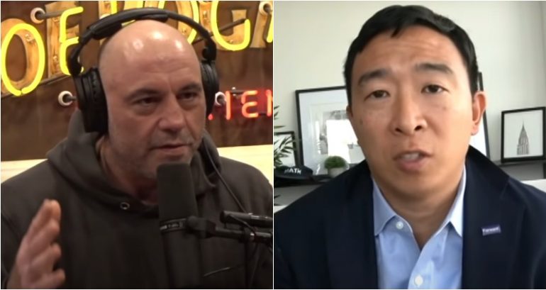 Andrew Yang apologizes for saying Joe Rogan isn’t racist because he works with black people