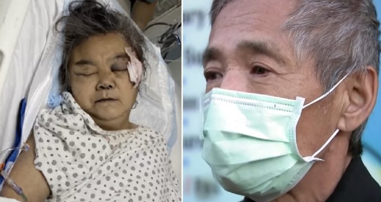 Elderly Asian woman who was struck in the head with rock in Queens attack wakes from her 2-month coma