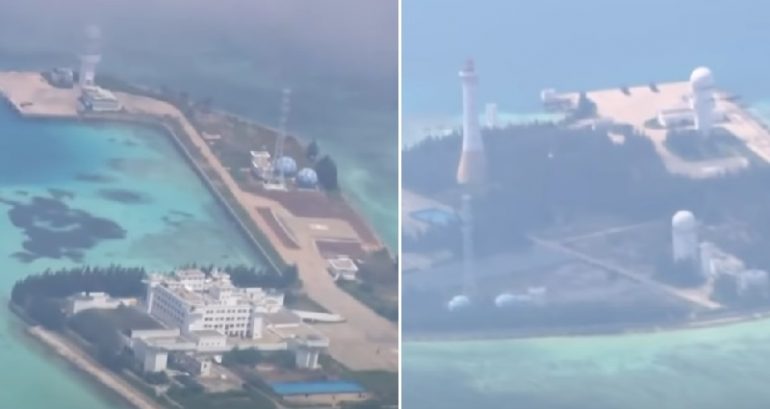 China continues militarization of artificial islands in South China Sea as world focuses on Russia