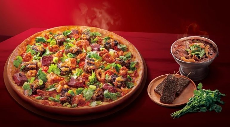 Pizza Hut Taiwan dishes up cilantro, intestines and pig’s blood-topped pizza