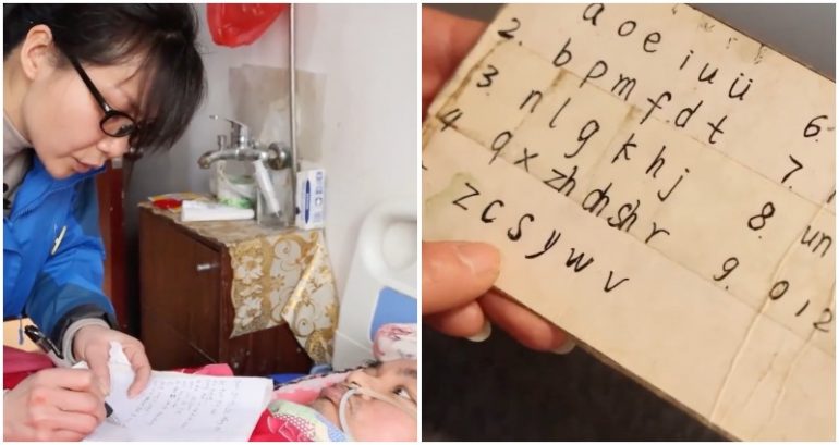Chinese woman develops unique numeral code to communicate with her husband after he loses ability to talk