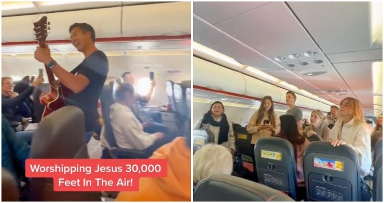 Video of Singaporean man leading Christian worship songs on a plane mid-flight sparks debate