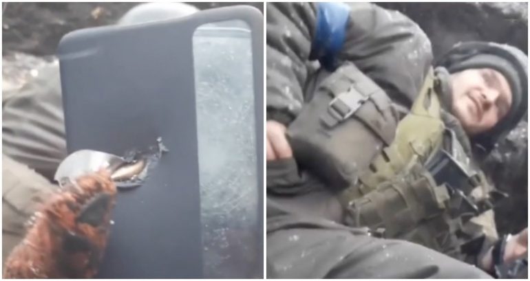 Viral video shows Ukrainian soldier ‘saved’ from bullet by his Samsung smartphone