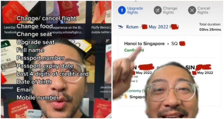 Singaporean TikToker explains why sharing plane ticket photos on social media poses serious risks