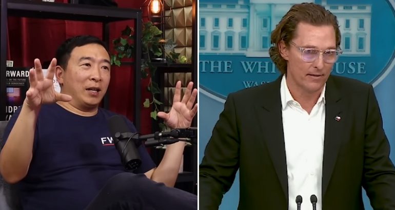 Matthew McConaughey as US president could get country out of current ‘mess,’ says Andrew Yang