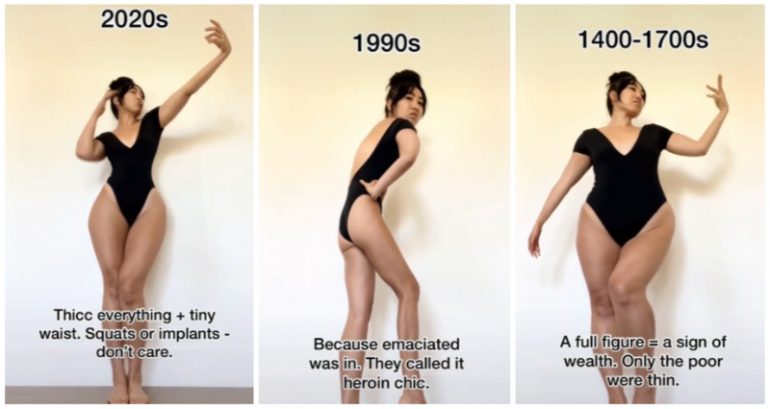 TikTok video from Blogilates’ Cassey Ho depicting ‘perfect’ body types of different eras goes viral