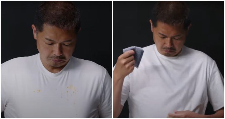 Japanese apparel company designs T-shirt that repels ramen stains made by even the messiest slurpers