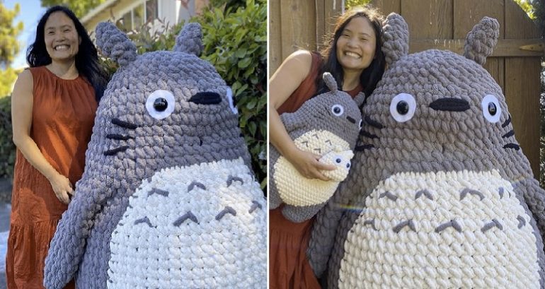 Amigurumi artist’s human-sized Totoro plushie delights Studio Ghibli fans — learn how to make your own