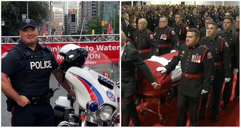 Thousands gather to honor Toronto police officer who was slain in Canada shooting rampage