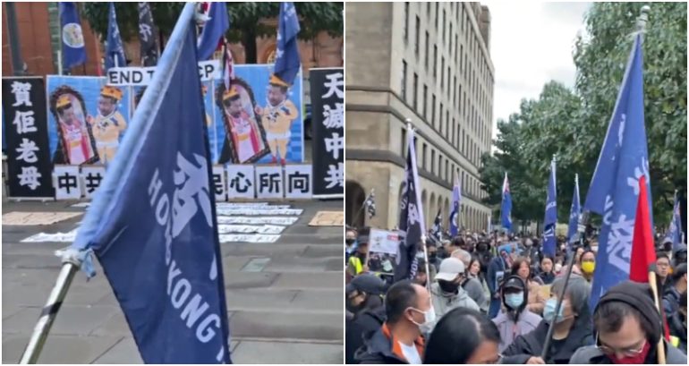 ‘Expel China!’: UK protesters rally against China after assault of Hongkonger in Manchester consulate