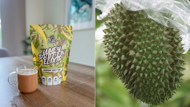 Durian Milk Tea protein powder turns the fruit’s pungent power into gains