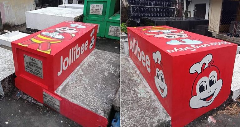 Man gets Jollibee tomb in memory of his love for Chicken Joy