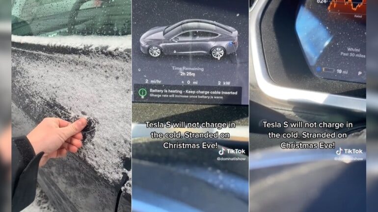 Videos of Teslas malfunctioning in below-freezing temperatures go viral