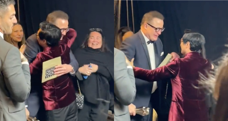 Winners Ke Huy Quan, Brendan Fraser have emotional reunion at Critics Choice Awards