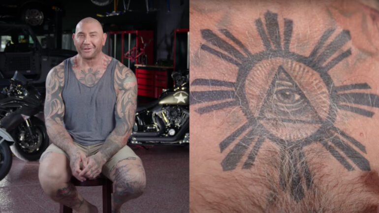 Dave Bautista shows off his Filipino-inspired tattoos in breakdown video