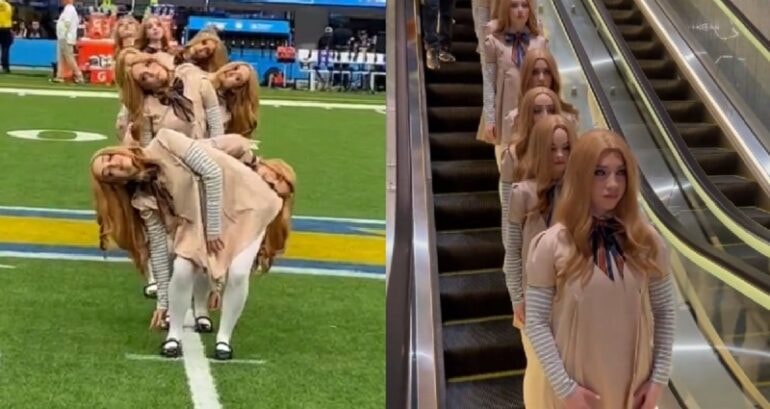 ‘Robotic dolls’ from James Wan’s upcoming film ‘M3GAN’ spook fans at LA Chargers game
