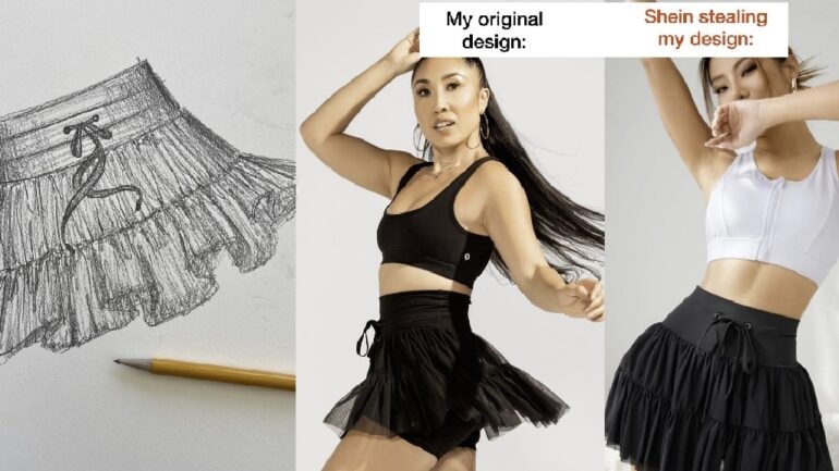 Blogilates founder accuses fast fashion label Shein of stealing her skirt design