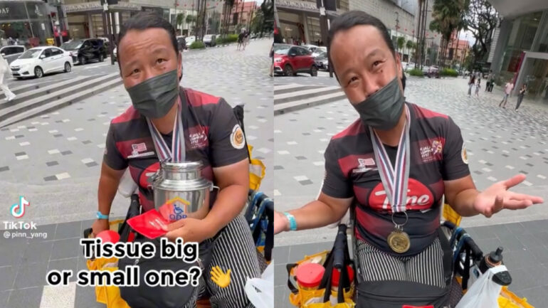 Video of Paralympic gold medalist selling tissues for a living draws outrage