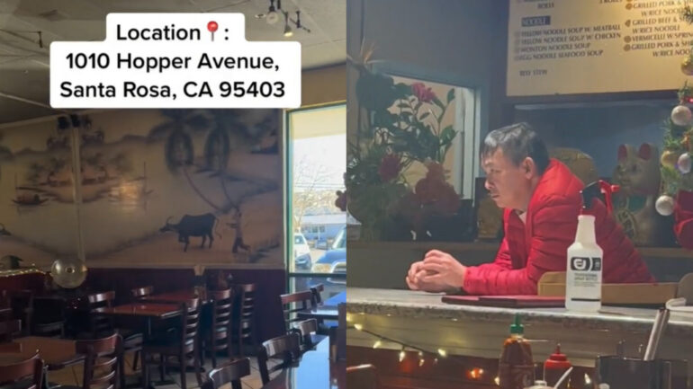 A daughter’s video of her father waiting in their empty restaurant has TikTok users flocking to support the business