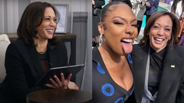 VP Kamala Harris hangs out with Megan Thee Stallion at Women’s History Month brunch