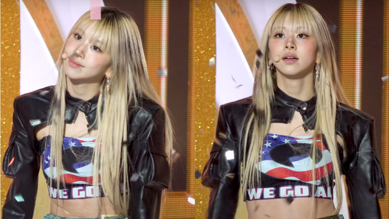 Controversy after TWICE’s Chaeyoung spotted wearing QAnon T-shirt during performance