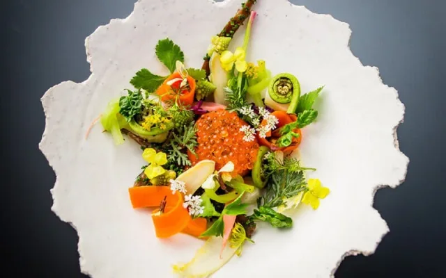 Kaiseki dish at Japan House Los Angeles
