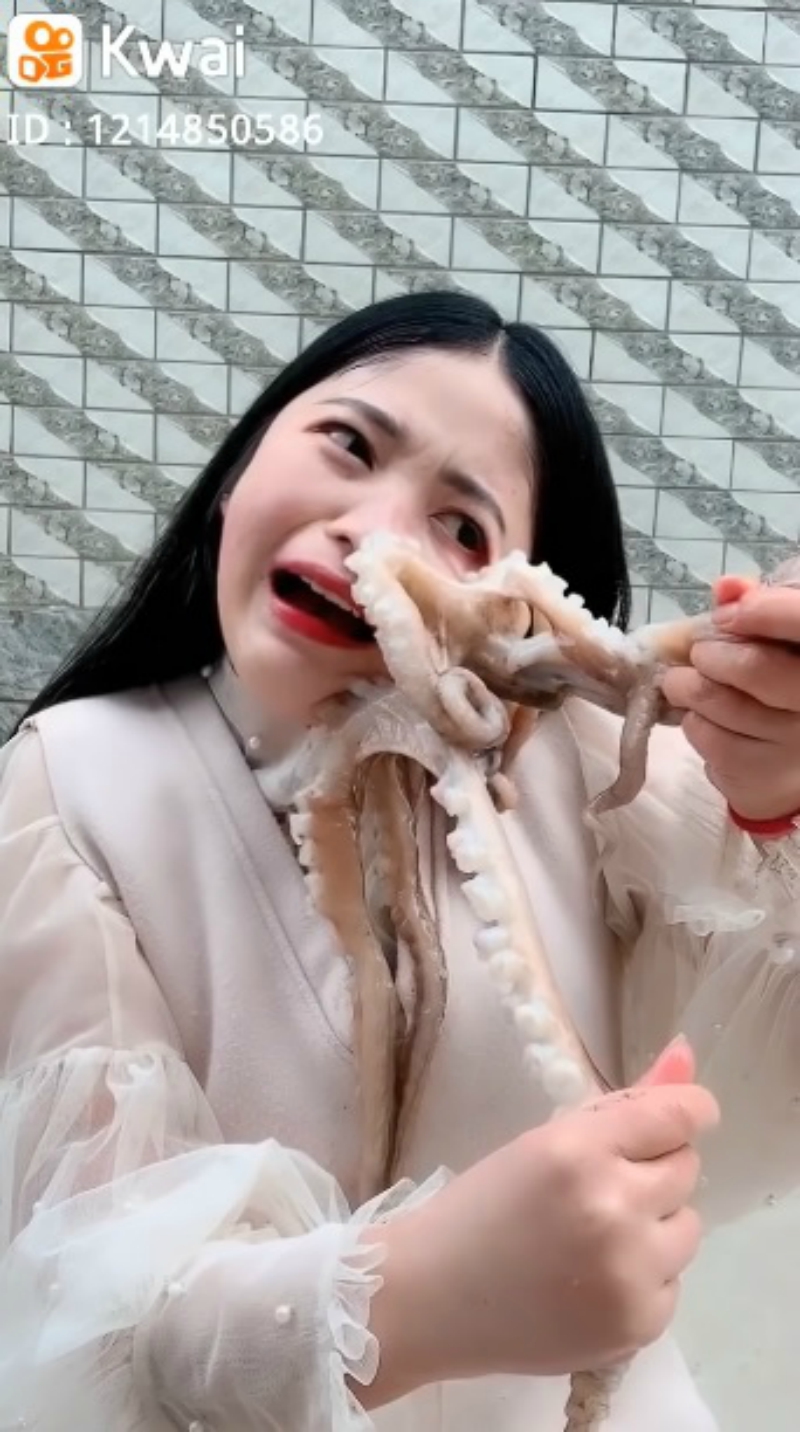 Octopus Fights Chinese Livestreamer After She Tries To Eat It Alive On Camera