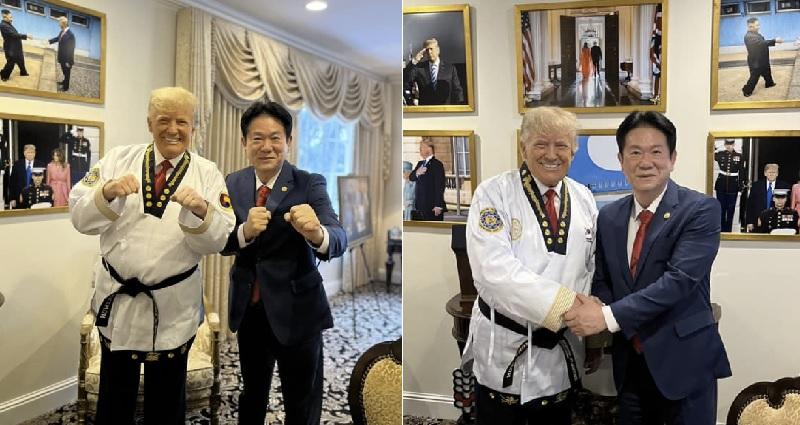Trump awarded with an honorary ninth-degree taekwondo black belt