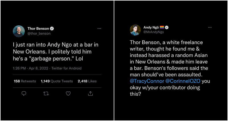 Andy Ngo Daily Beast racism
