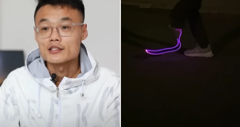 Chinese amputee LED prosthetic leg