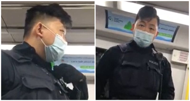 transit officer anti-masker promotion